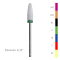 China Wholesale Polishing Rounded Top Ceramic Nail Drill Bit